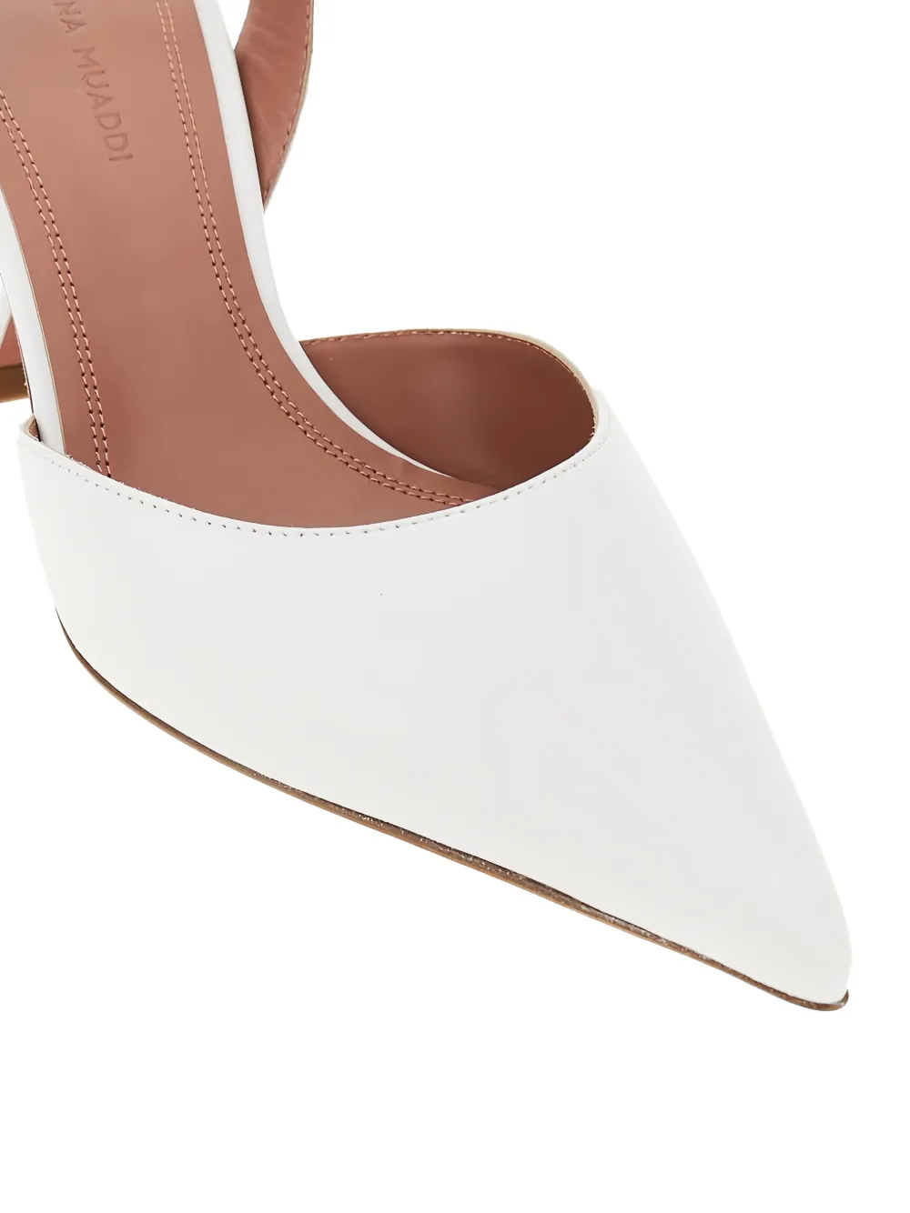Amina Muaddi Holli slingback pumps Wit