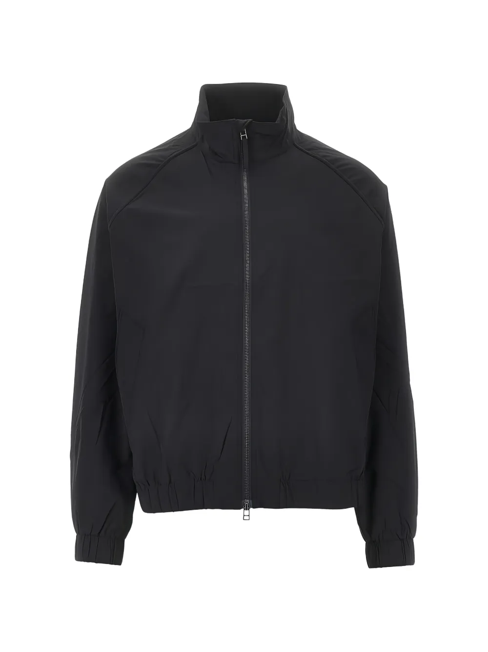 Foret logo-embroidered high-neck jacket - Schwarz