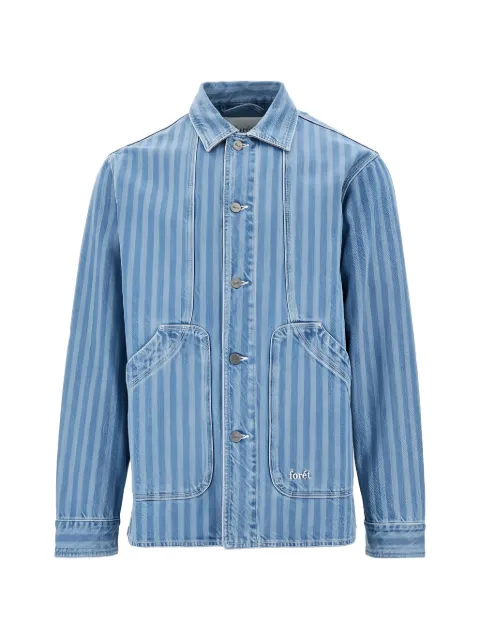 Foret Berry herringbone-pattern denim jacket