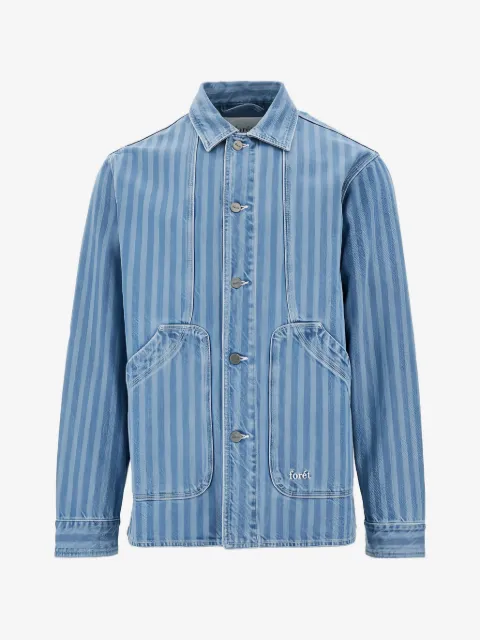 Foret Berry herringbone-pattern denim jacket