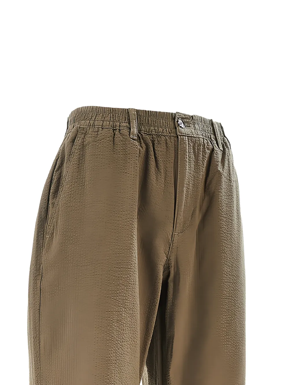 Foret 캄 시어서커 텍스처 밴딩 웨이스트 팬츠 | 레귤러 & 스트레이트 팬츠 | Image 2