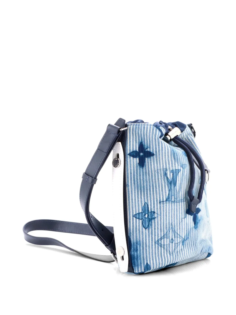  Louis Vuitton Pre-owned Borsa A Secchiello Sac Marin Bag Limited Edition Monogram Watercolor Stripes Denim Bb Con Monogramma - Blu 