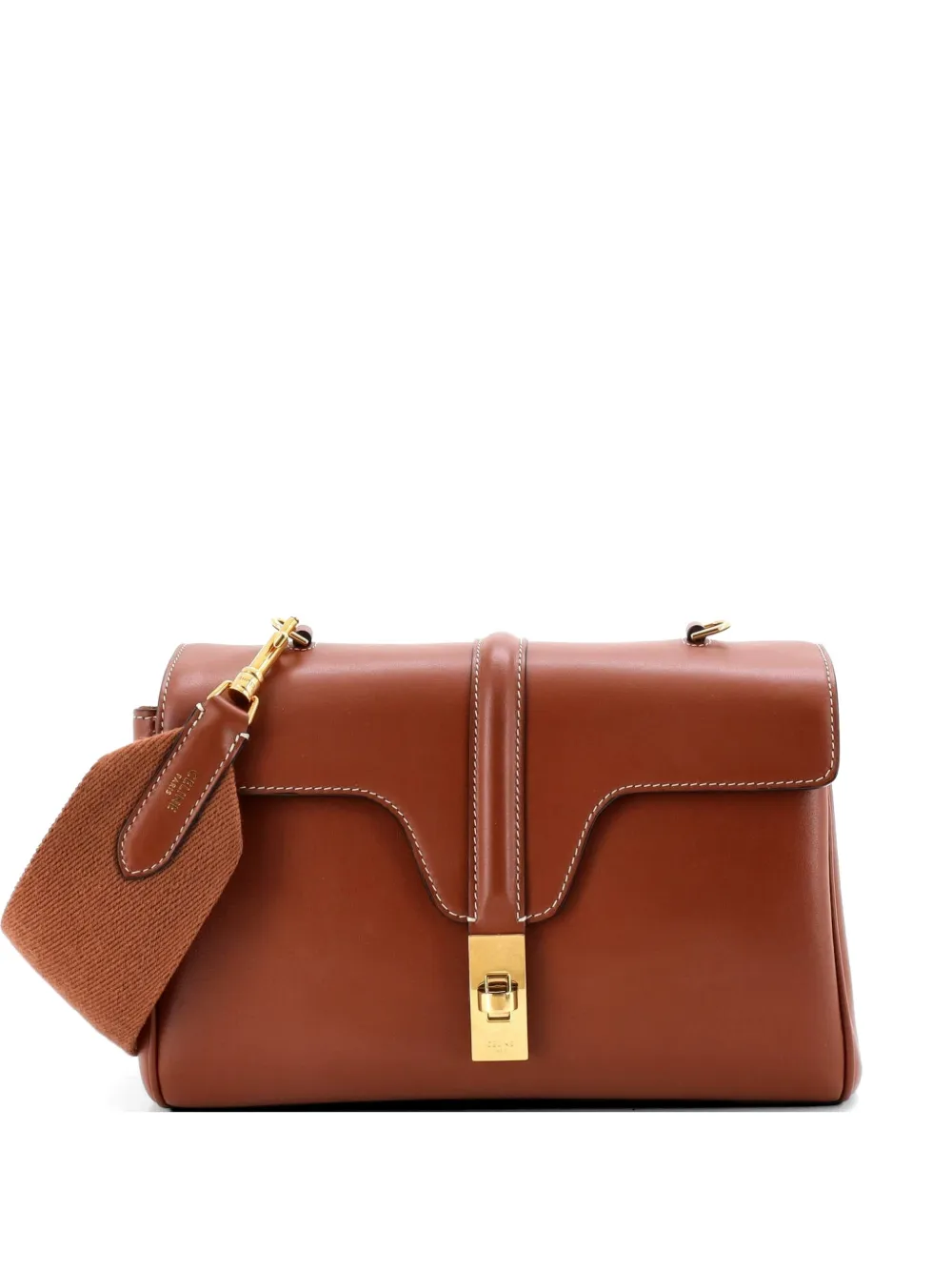 Celine Pre-Owned Soft 16 Bag Smooth Calfskin Teen shoulder bag - Marrone