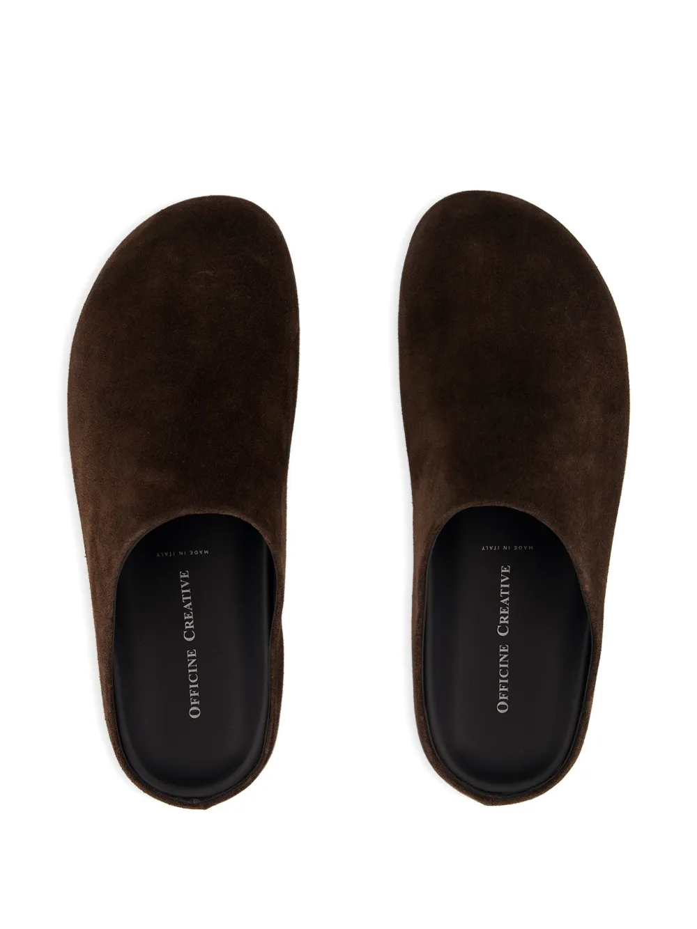 Officine Creative Babouche suede slippers Bruin