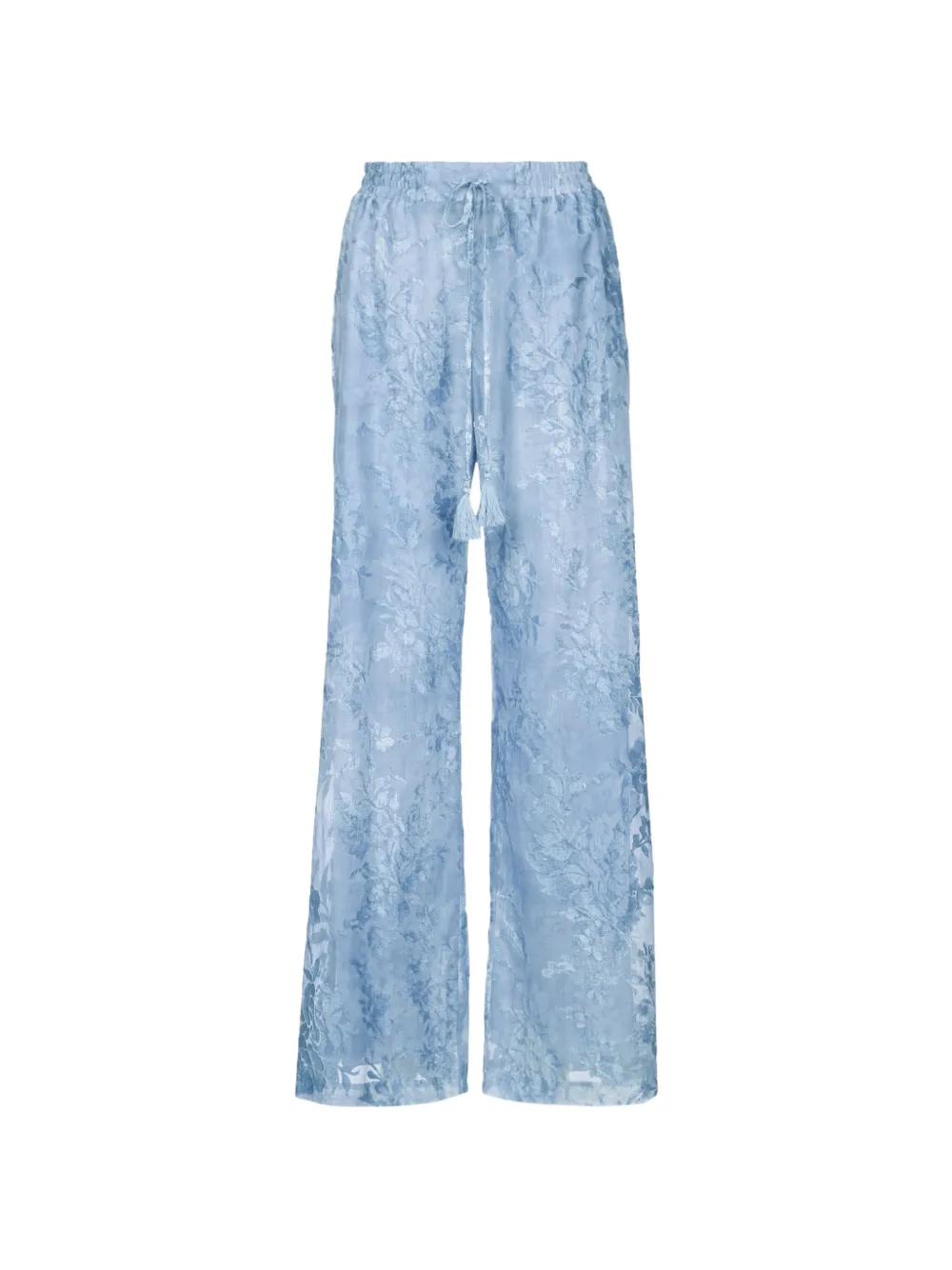 ERMANNO FIRENZE patterned-jacquard trousers - Blu