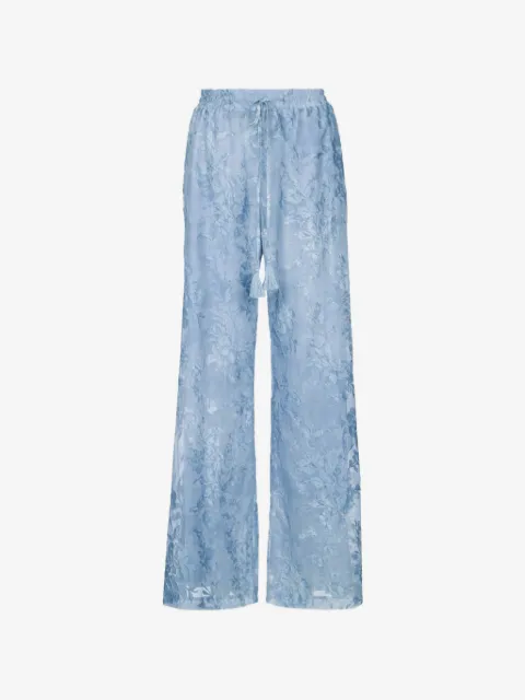 ERMANNO FIRENZE  patterned-jacquard trousers