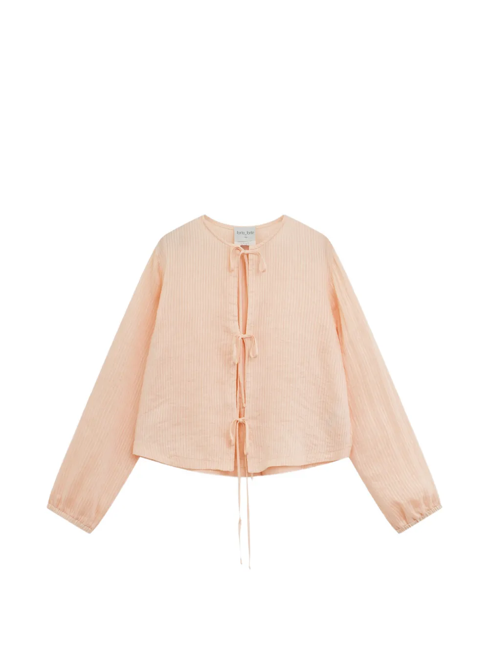 Forte Forte tie-fastening pinstripe shirt - Pink