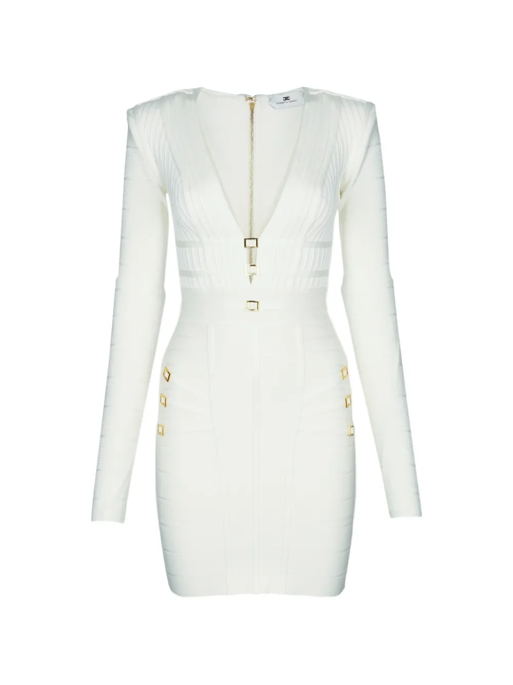 Elisabetta Franchi mini knitted dress - Bianco