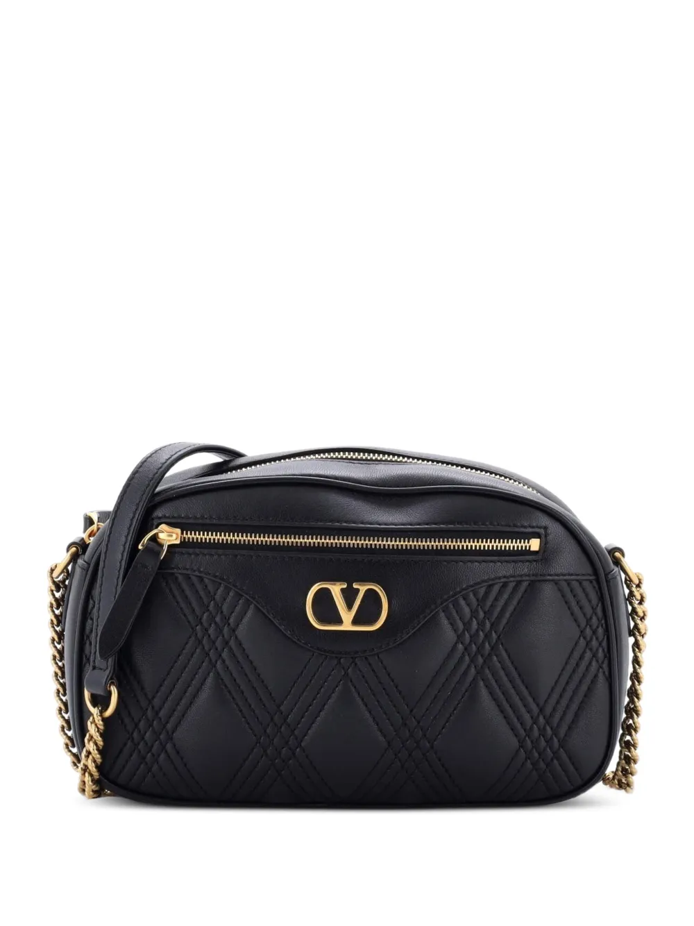 Valentino Garavani Pre-Owned Quiltie 67 Camera Bag Quilted Leather Small crossbody bag - Nero