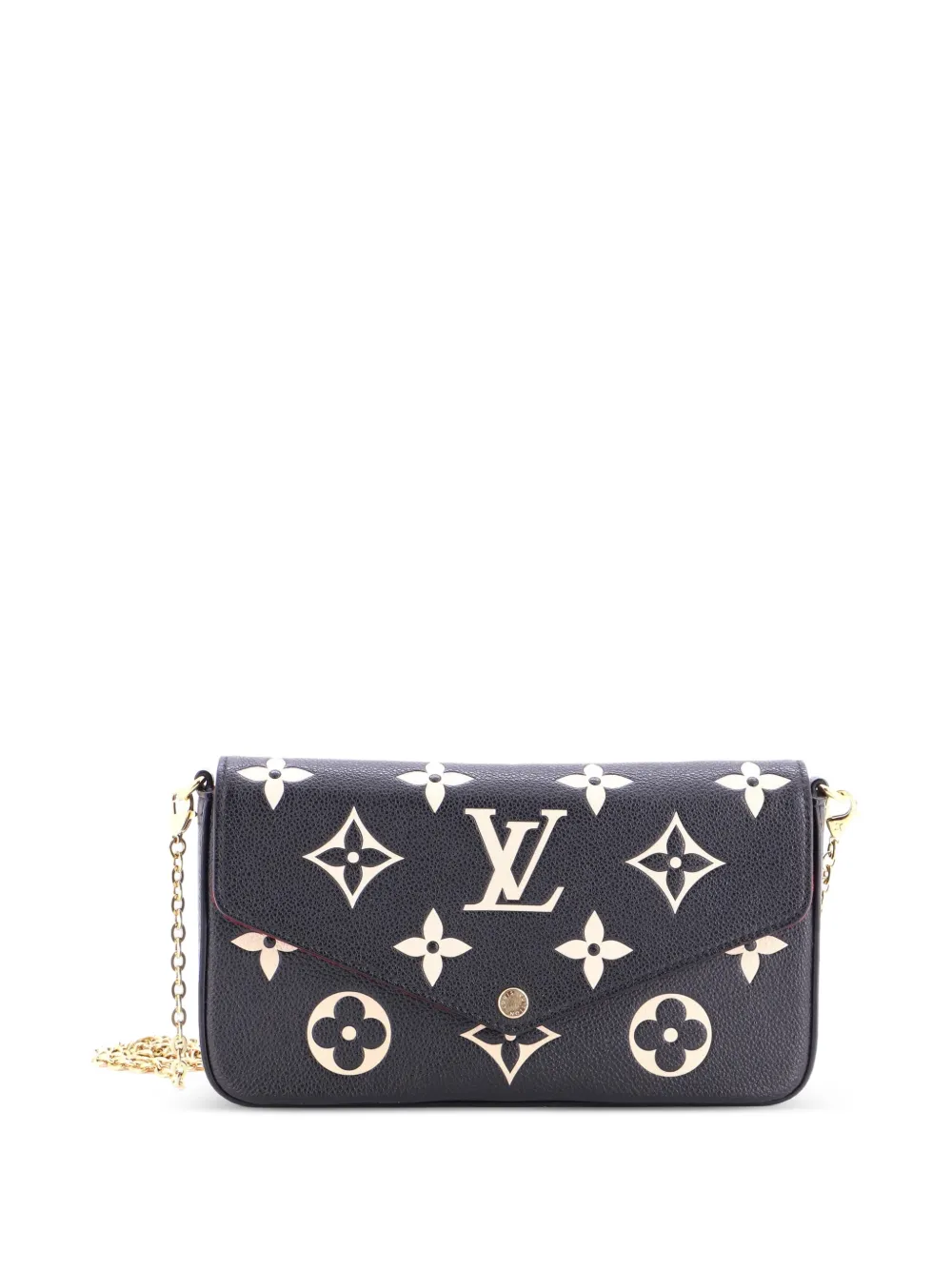 Louis Vuitton Pre-Owned Felicie Pochette Bicolor Monogram Empreinte Giant crossbody bag - Nero