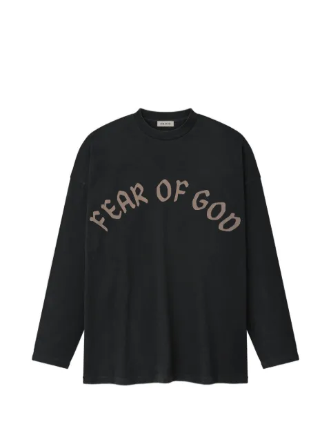 Fear Of God playera manga larga con logo estampado