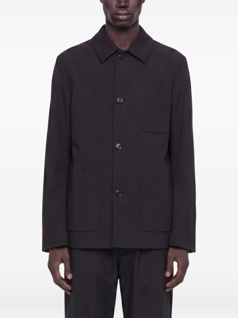 Lardini patch-pocket shirt jacket - Schwarz