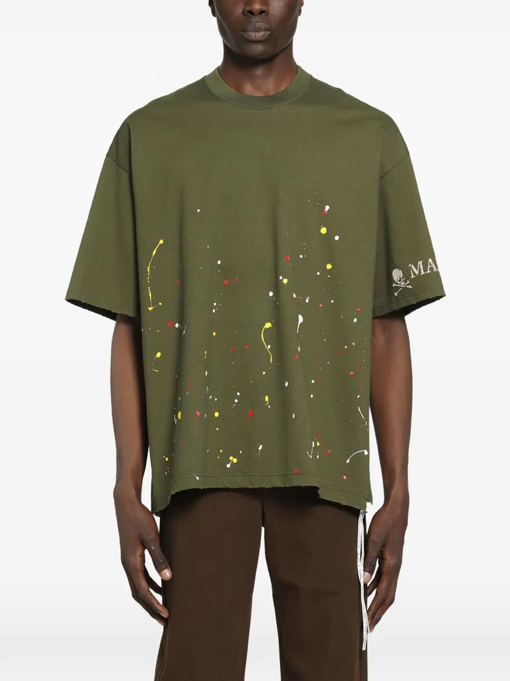 Mastermind World distressed crew-neck T-shirt - Verde