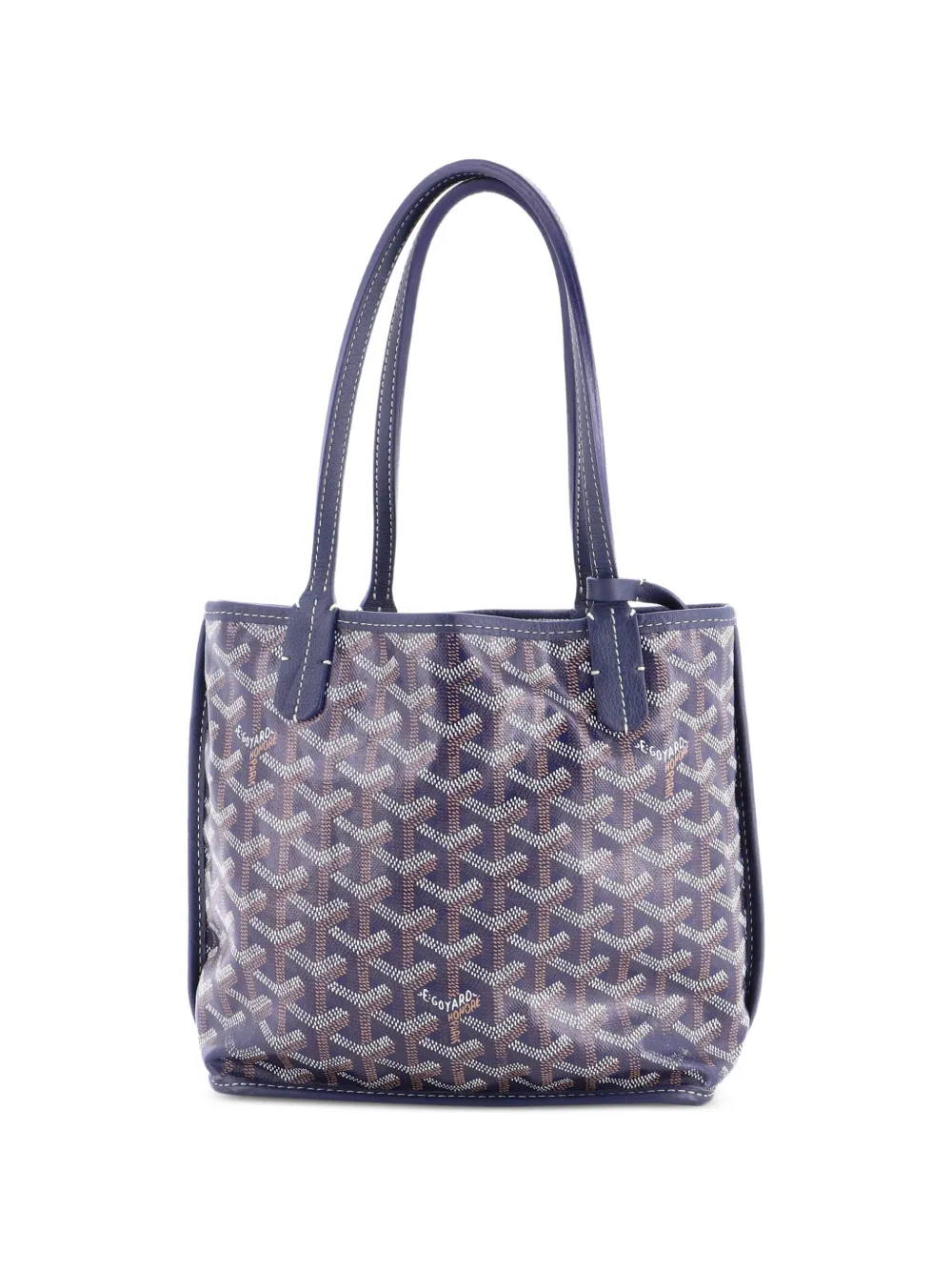 Goyard Pre-Owned Anjou Reversible Tote Coated Canvas Mini satchel - Blu
