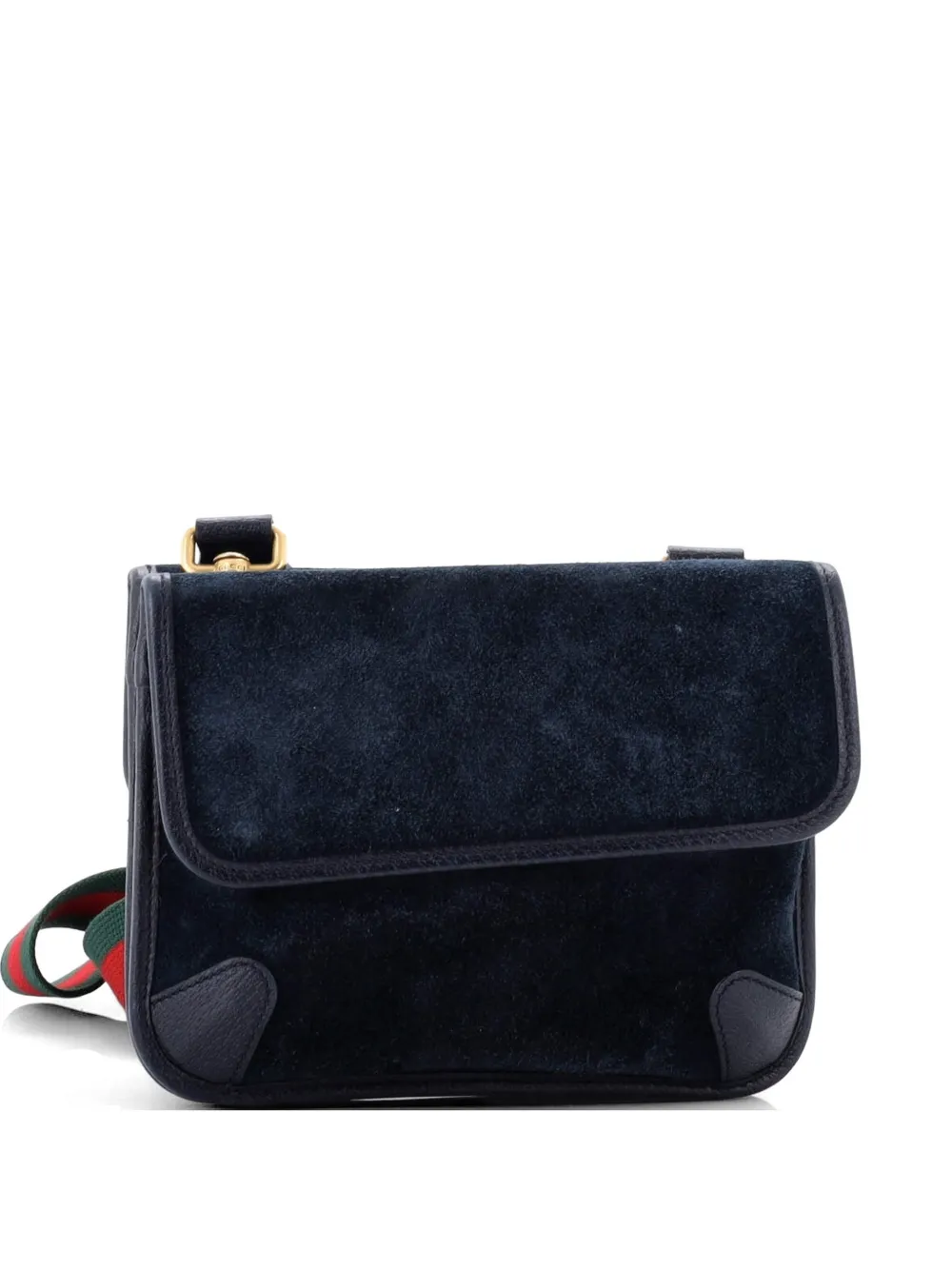 Gucci Pre-Owned Neo Vintage Flap Messenger Suede Small crossbody bag - Blu