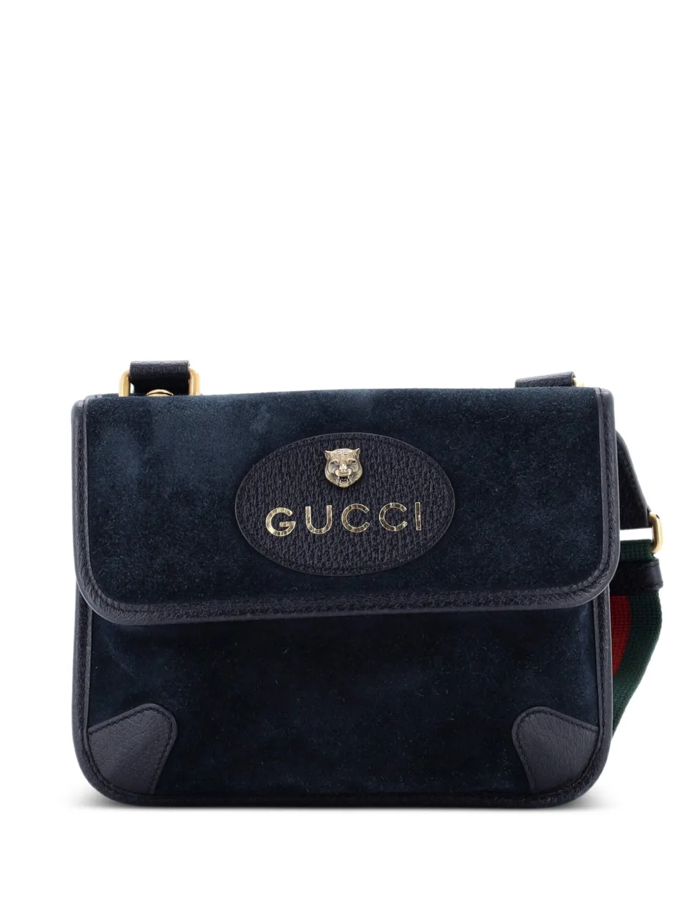 Gucci Pre-Owned Neo Vintage Flap Messenger Suede Small crossbody bag - Blu
