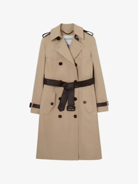 Burberry long silk cotton Foxfield trench coat