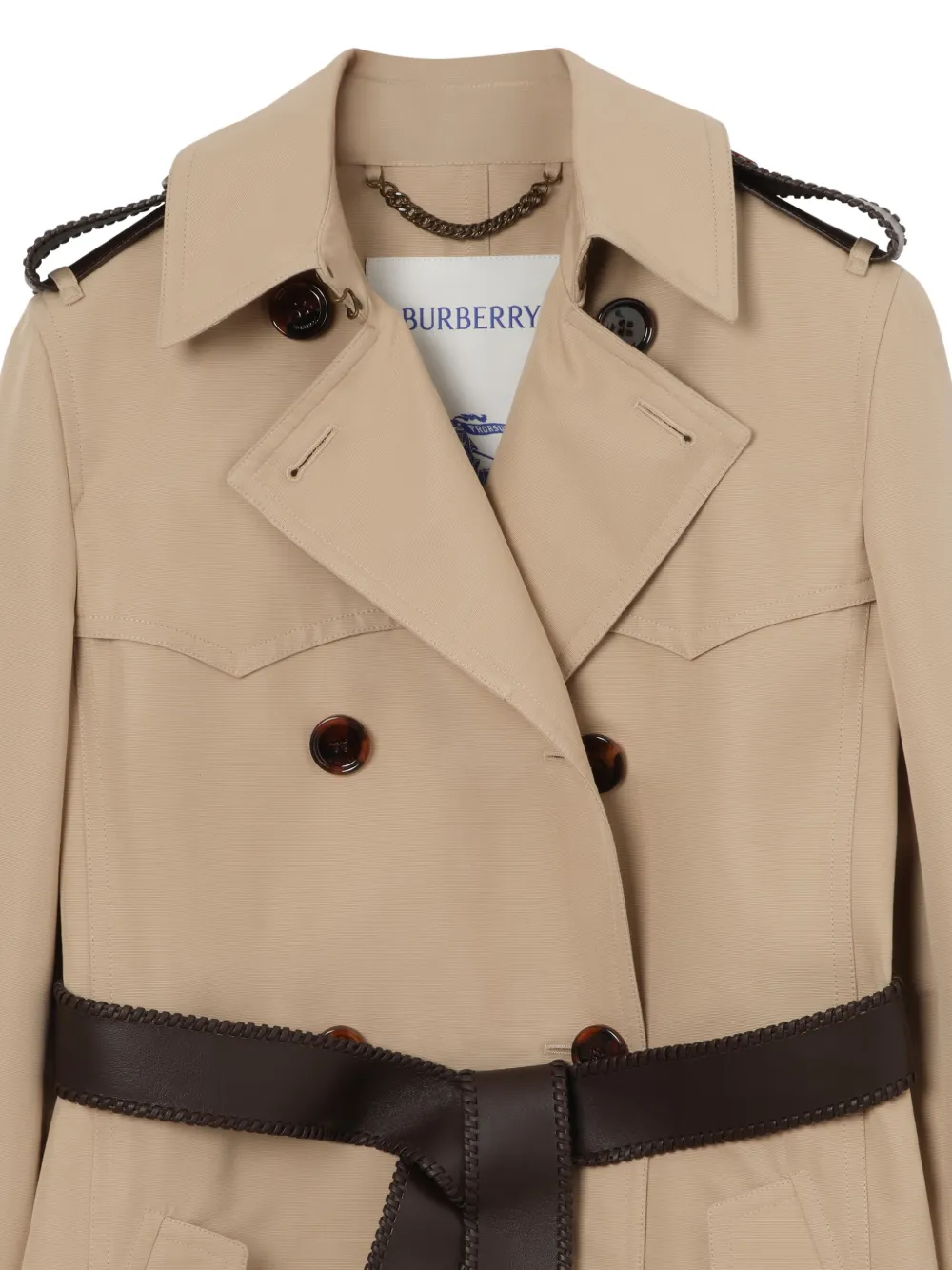 Burberry Lange Foxfield zijde-katoenen trenchcoat Beige