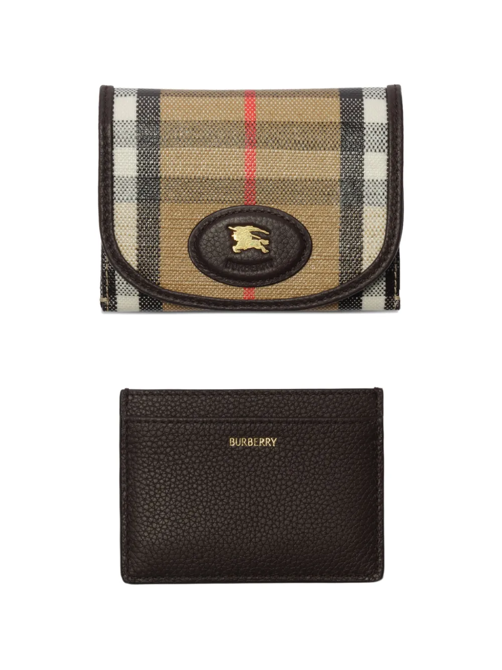 Burberry Highlands coin pouch & card case - Marrone
