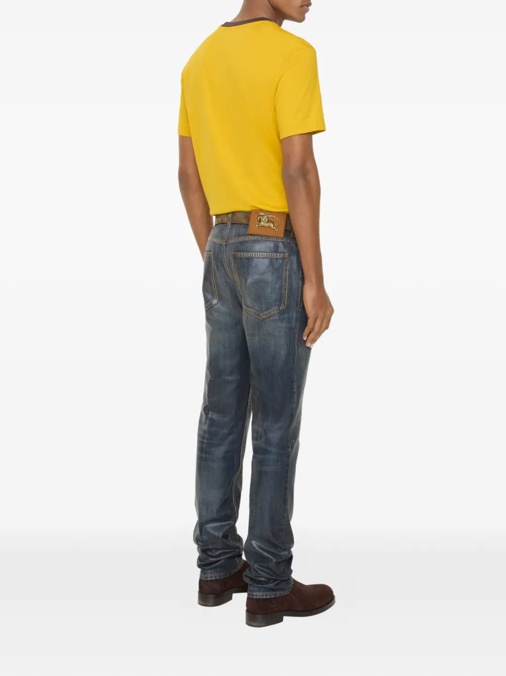 Burberry Slim gecoate jeans Blauw