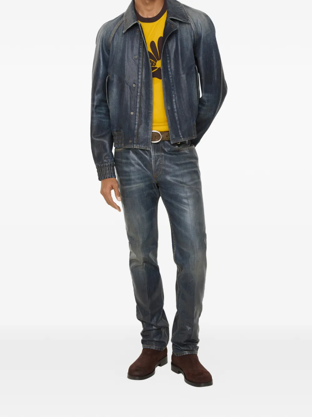 Burberry Slim gecoate jeans Blauw