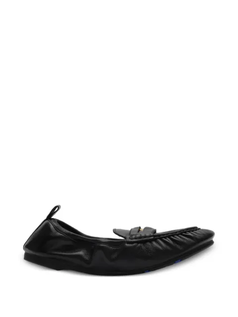 Burberry leather fawn loafers