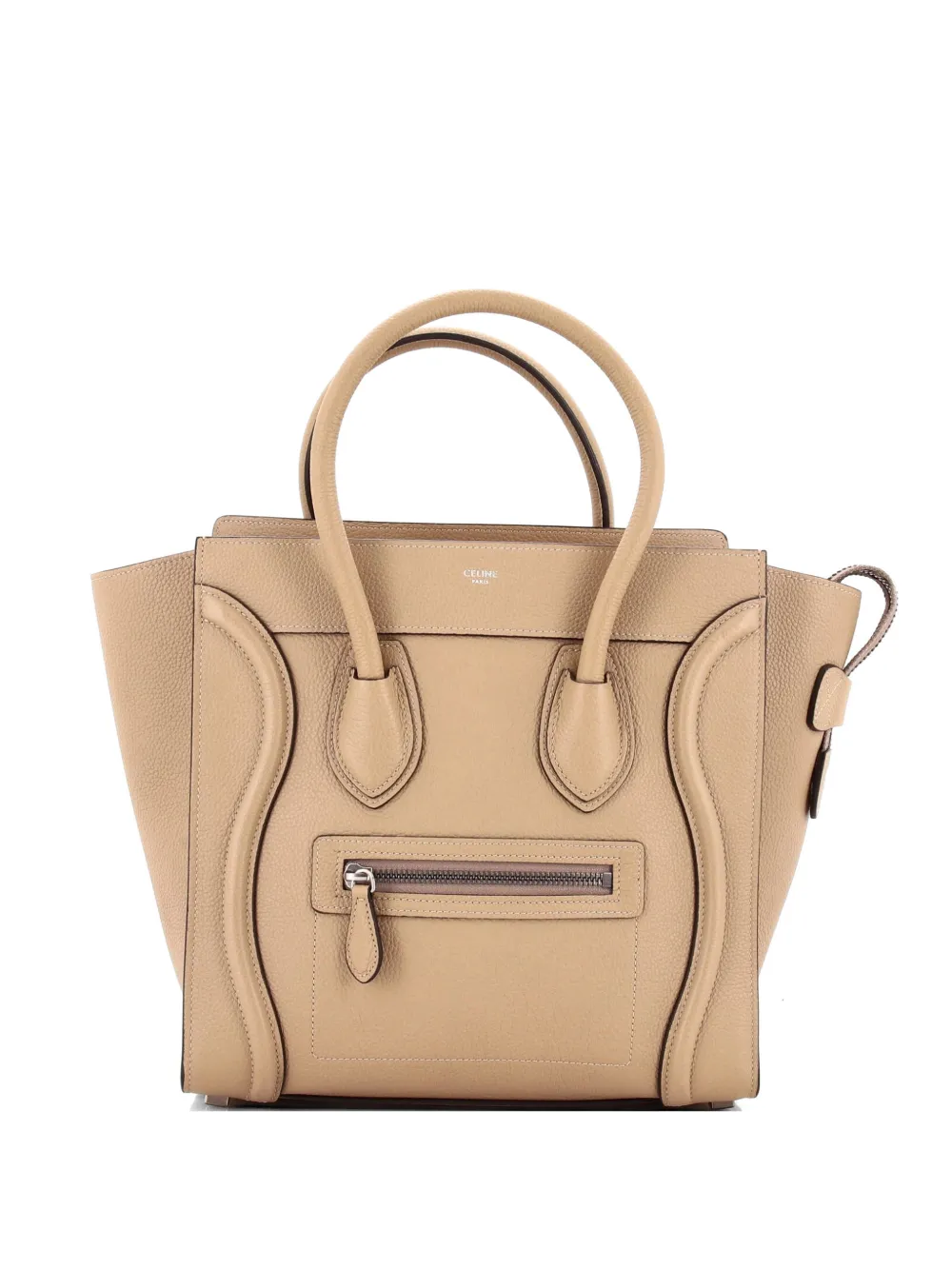 Celine Pre-Owned Luggage Bag Grainy Leather Micro tote bag - Toni neutri