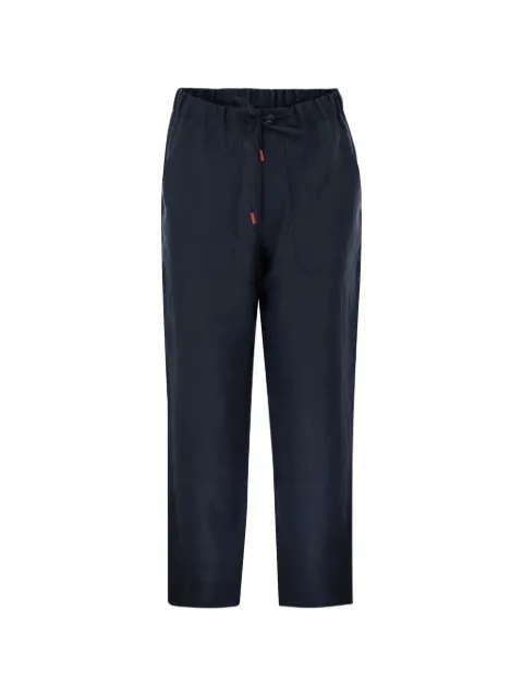 Kiton drawstring linen trousers