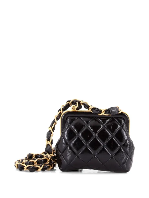 CHANEL Pre-Owned リボン フレームクラッチ ウィズチェーン マトラッセ 
