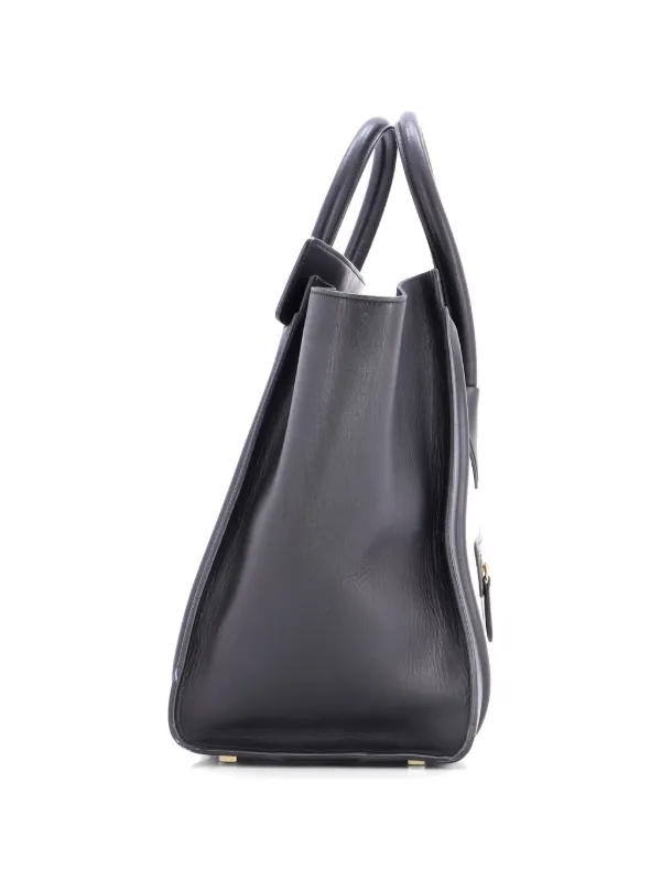 Celine Pre-Owned バイカラー ラゲージ バッグ レザー ミニ サッチェル 