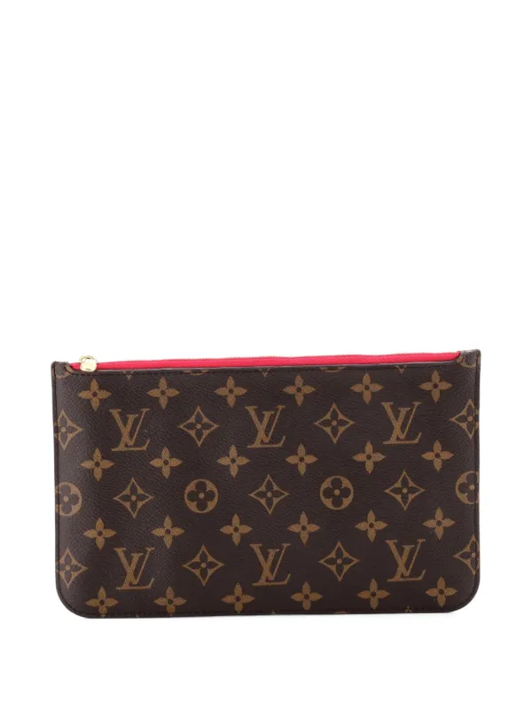 Louis Vuitton Pre-owned Neverfull Pochette Damier Large Pouch in Brown