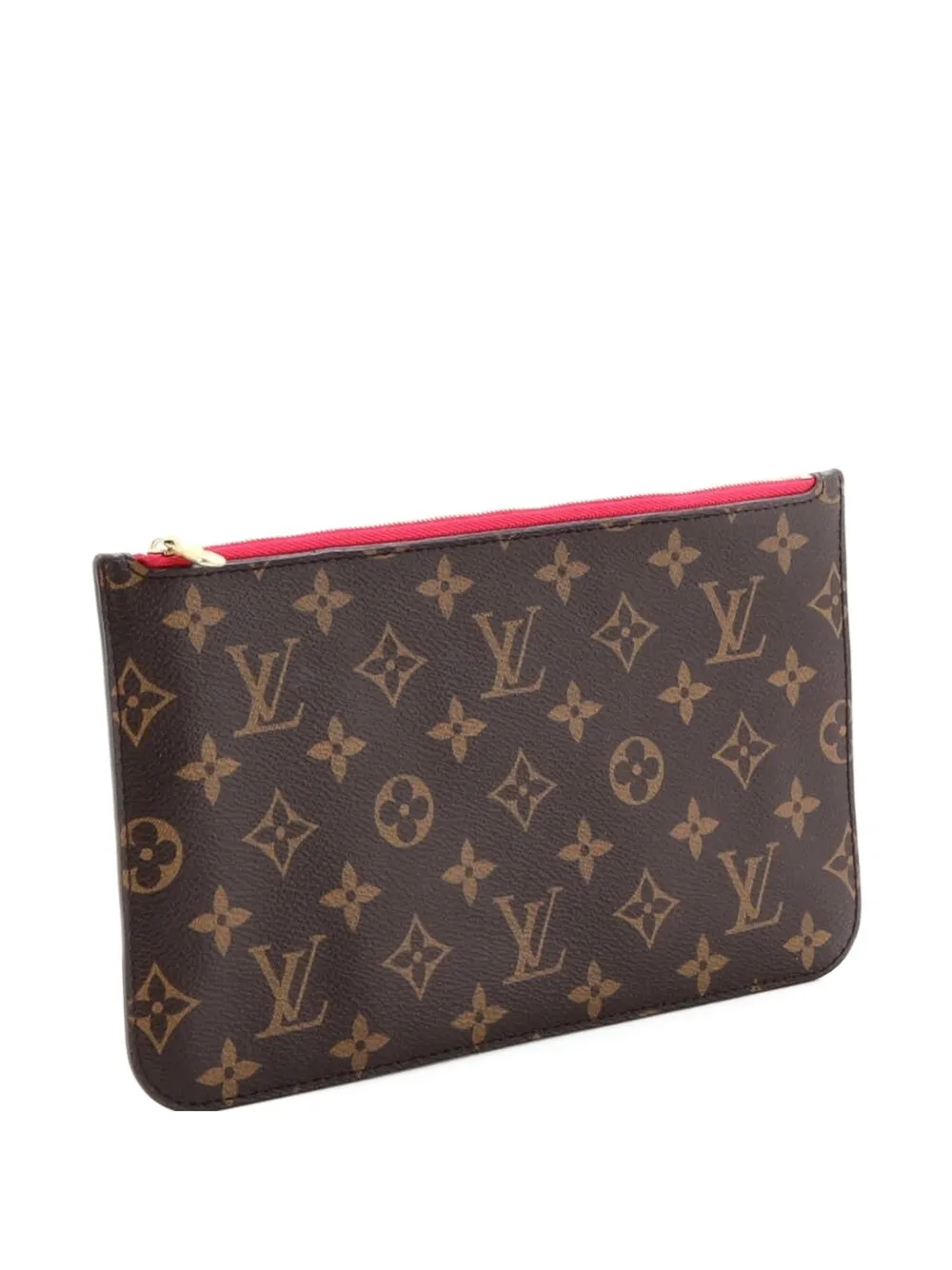 Louis Vuitton Pre-owned Neverfull Pochette Damier Large Pouch in Brown, view 3