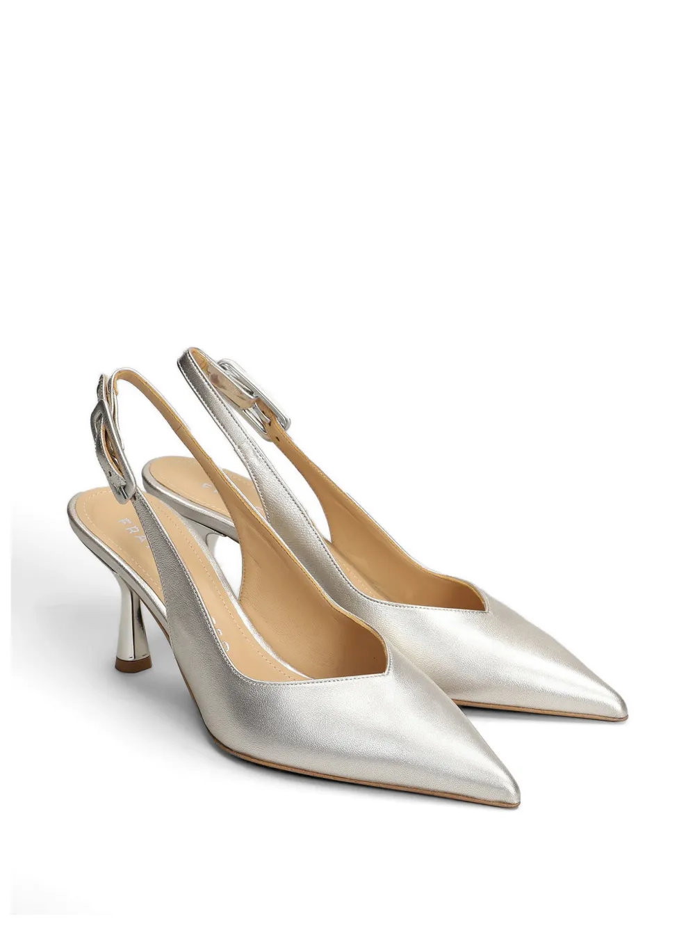 Fratelli Russo Slingback pumps met puntige neus Zilver
