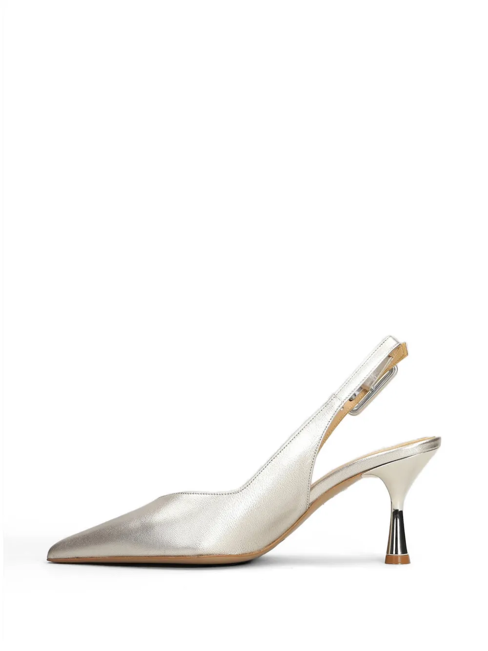 Fratelli Russo Slingback pumps met puntige neus Zilver
