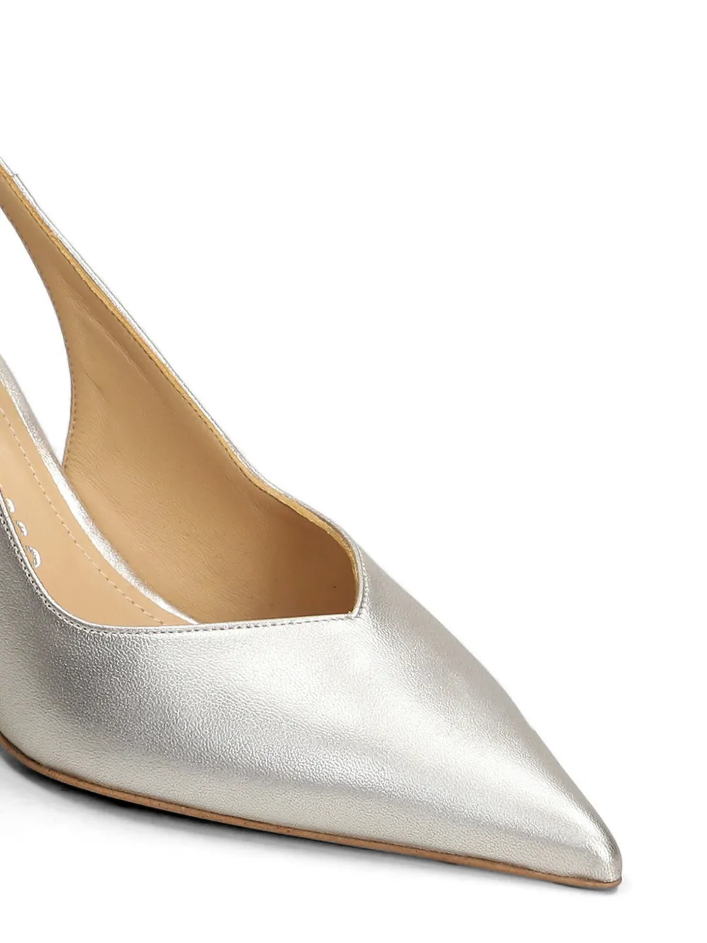 Fratelli Russo Slingback pumps met puntige neus Zilver