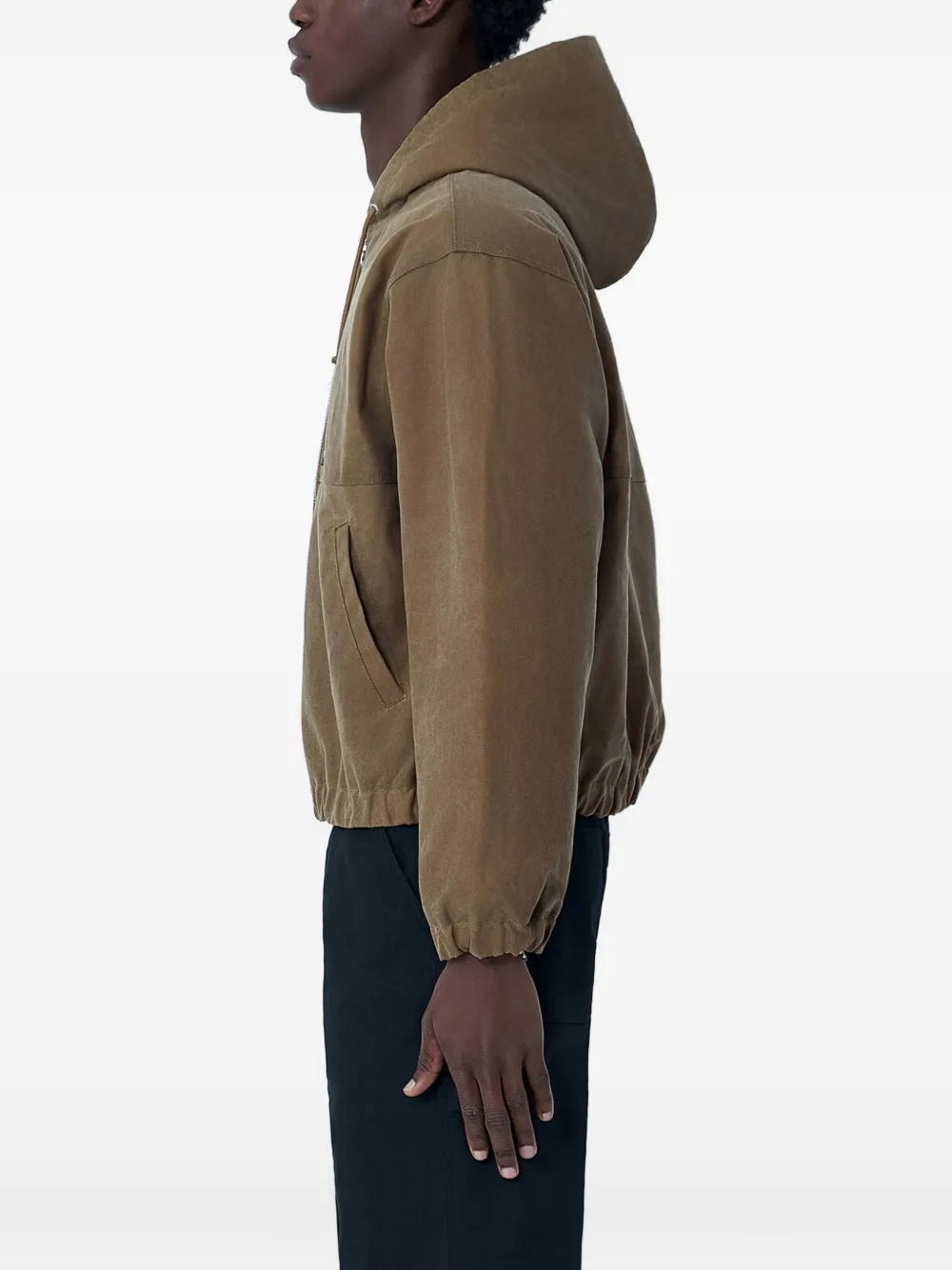 Stüssy Jack met capuchon en logo-applicatie Bruin