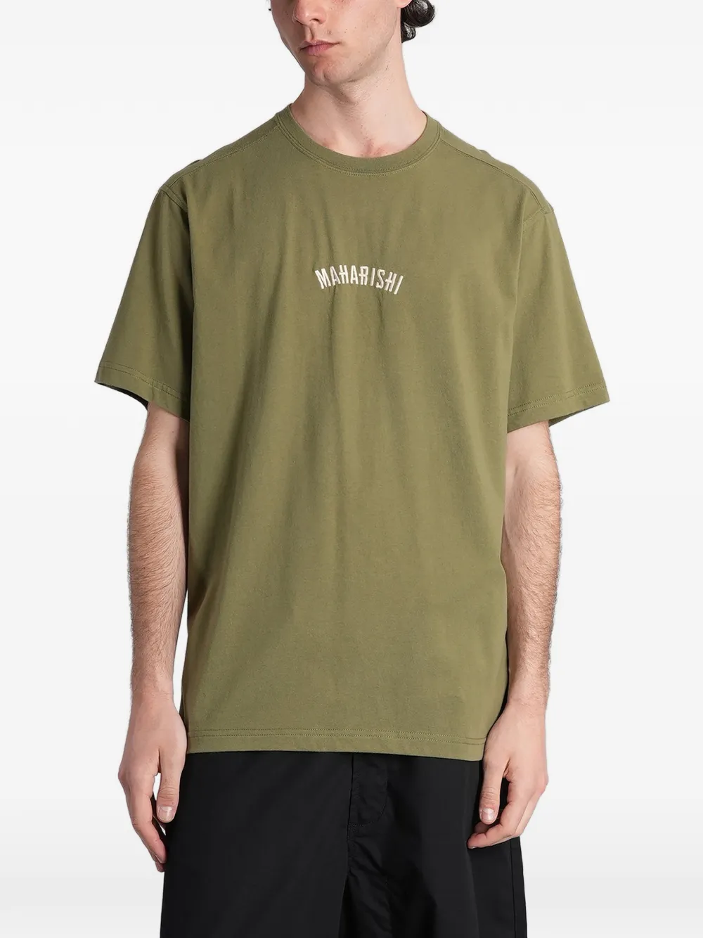 Maharishi embroidered-logo T-shirt - Verde