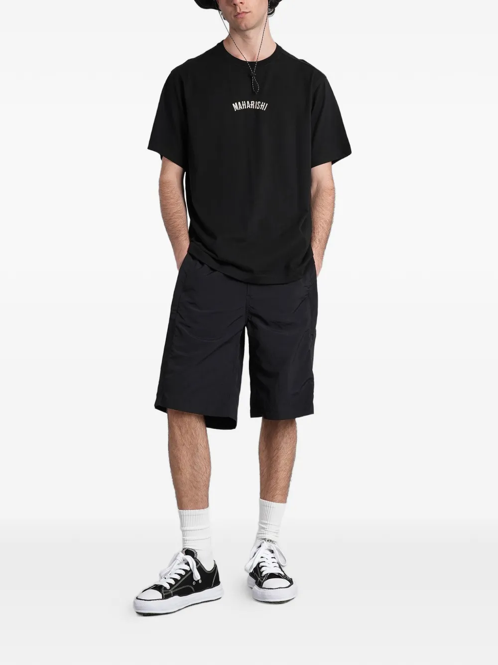 Maharishi T-shirt met geborduurd logo Zwart