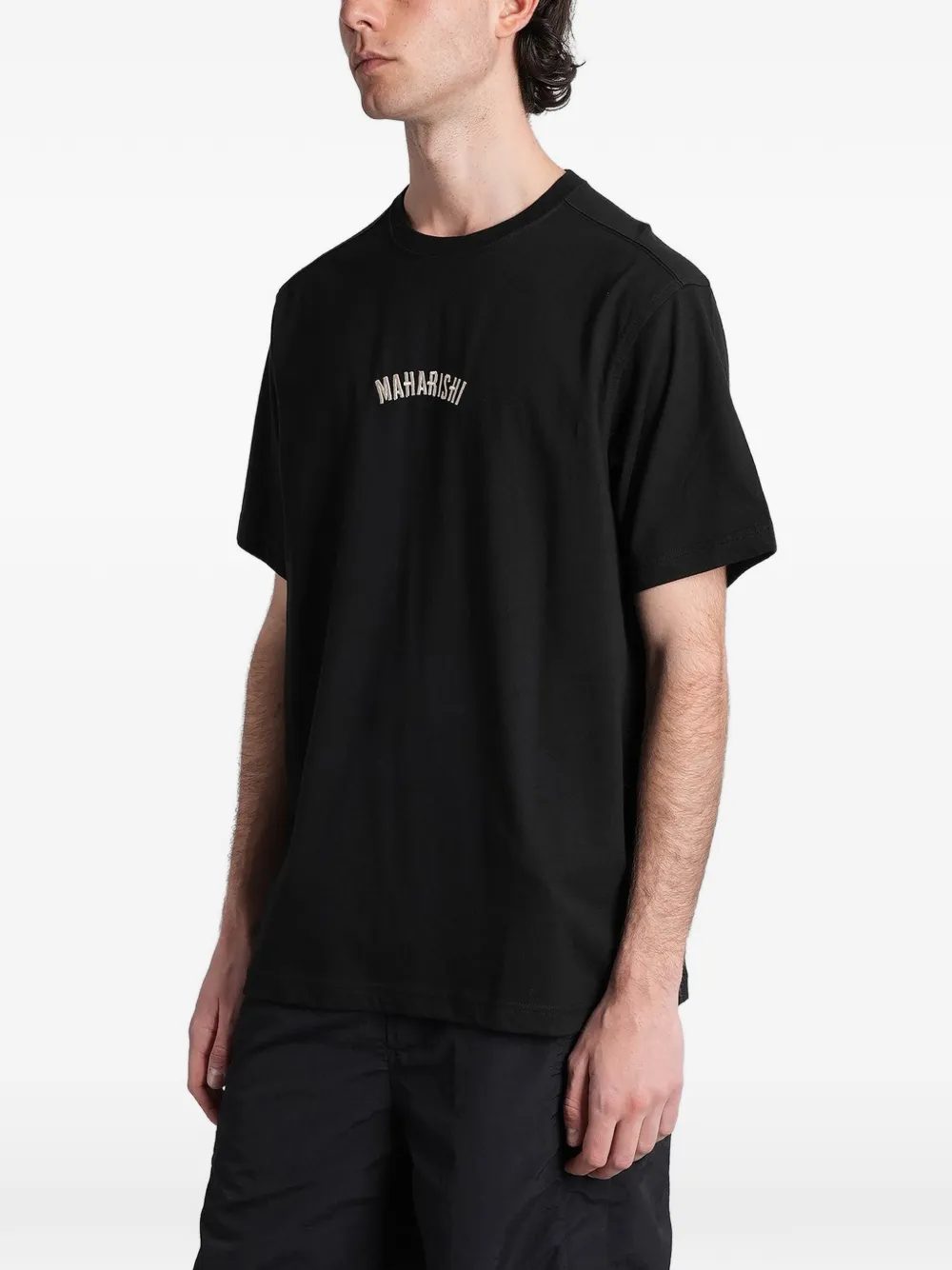 Maharishi T-shirt met geborduurd logo Zwart