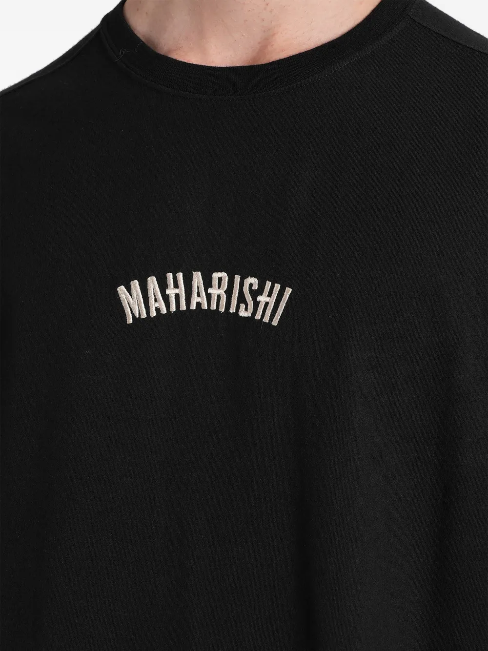 Maharishi T-shirt met geborduurd logo Zwart