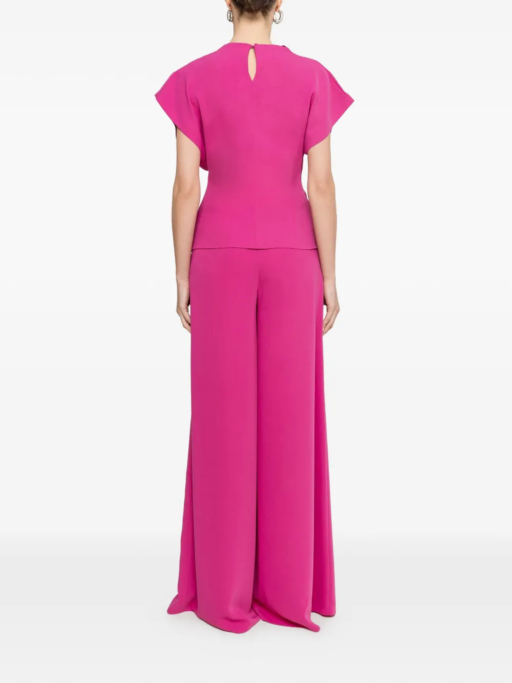 NISSA Gedrapeerde chiffon top Roze