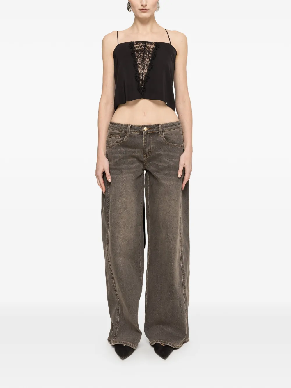 NISSA Cropped top Zwart