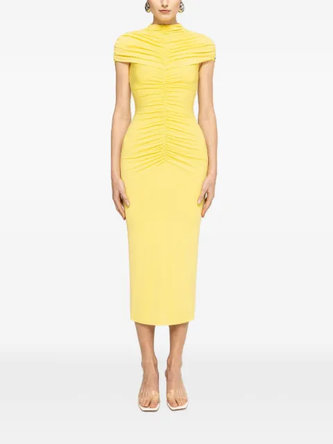 NISSA ruched midi dress