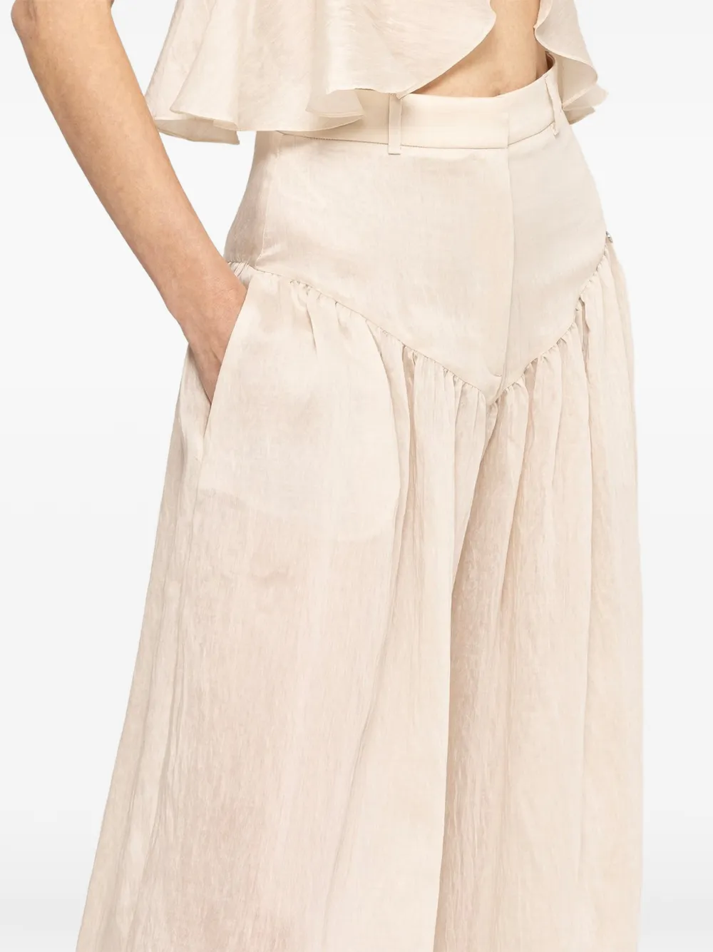 NISSA Broek met balloon-fit Beige