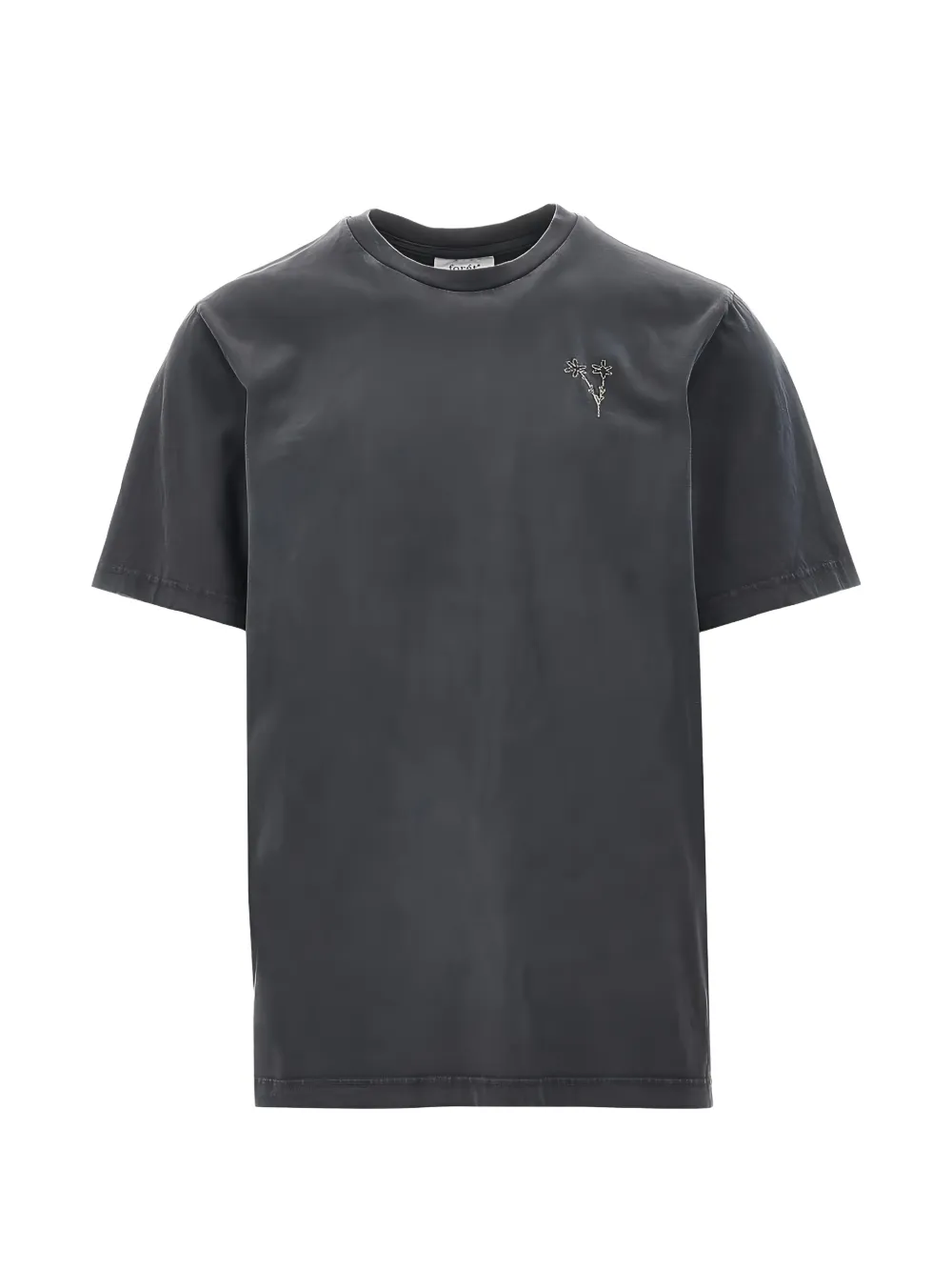 Foret 부케 자수 디테일 워싱 이펙트 티셔츠 | 그레이 | Image 1