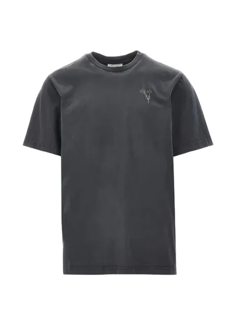 Foret Bouquet embroidered-detail washed-effect T-shirt