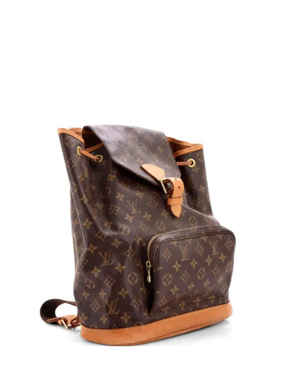 louis vuitton backpack vintage Pre-owned Monogram Montsouris PM Sabrina's Closet straps and edges Louis Vuitton Pre-Owned Vintage Montsouris