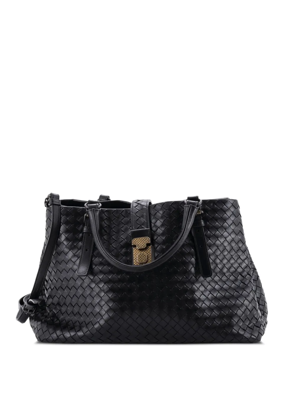 Bottega Veneta Pre-Owned Roma Bag Intrecciato Nappa Medium tote bag - Black
