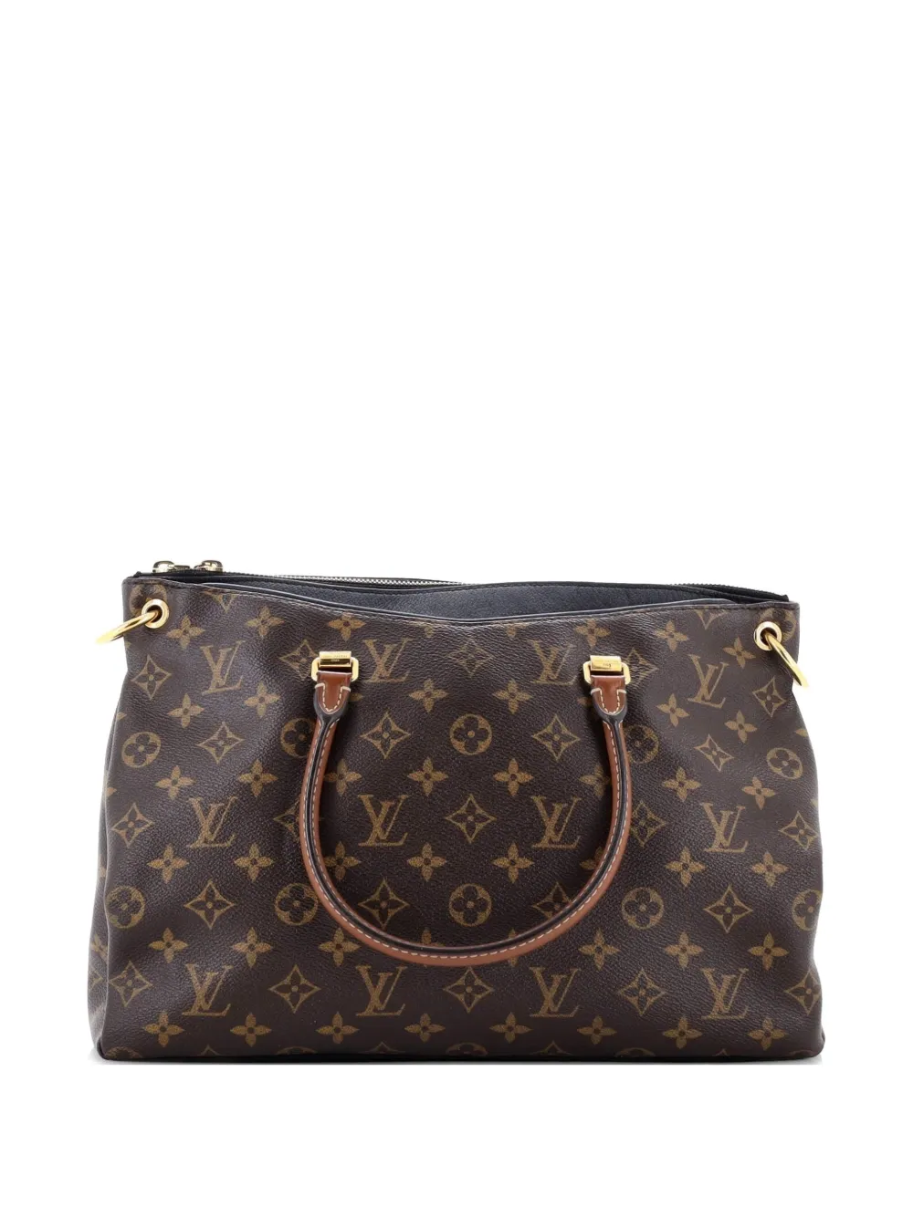 Louis Vuitton Pre-Owned Pallas Tote Monogram Canvas with Leather shoulder bag - Marrone
