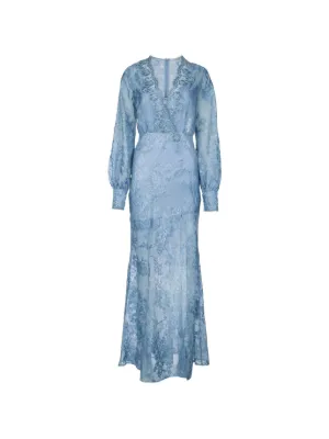farfetch maxi dress Area Satin Maxi Dress